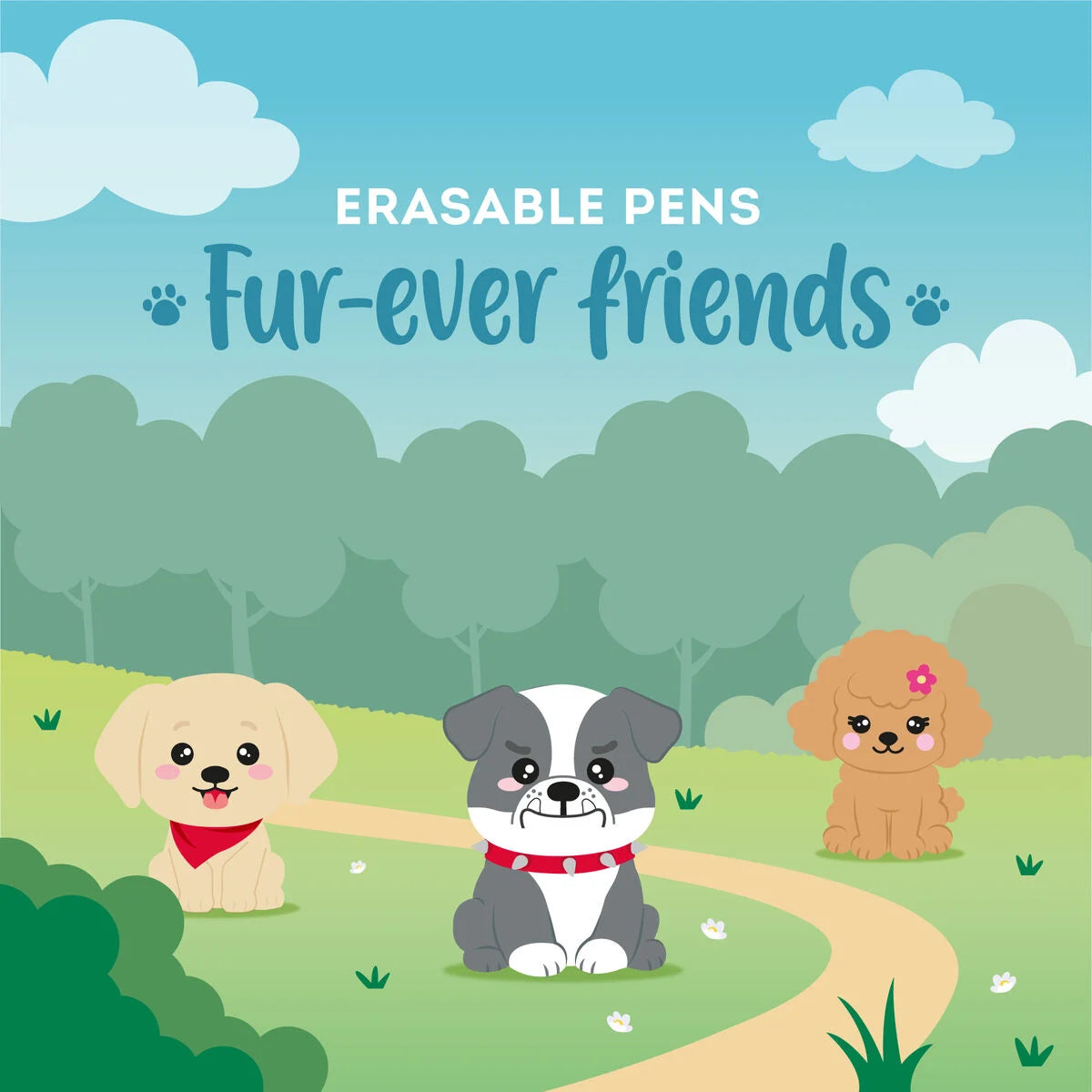 Conj. Esf. LEGAMI Erasable Pen - Fur-ever Friends