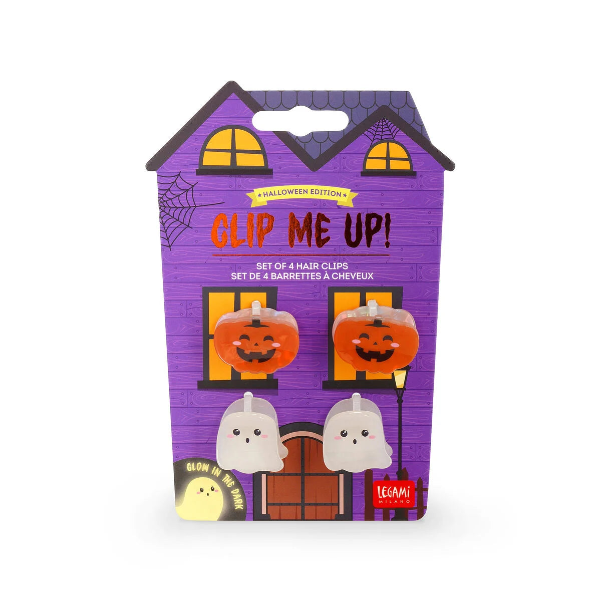 Conj. de Halloween LEGAMI com quatro mini ganchos para o cabelo - Prende-me!