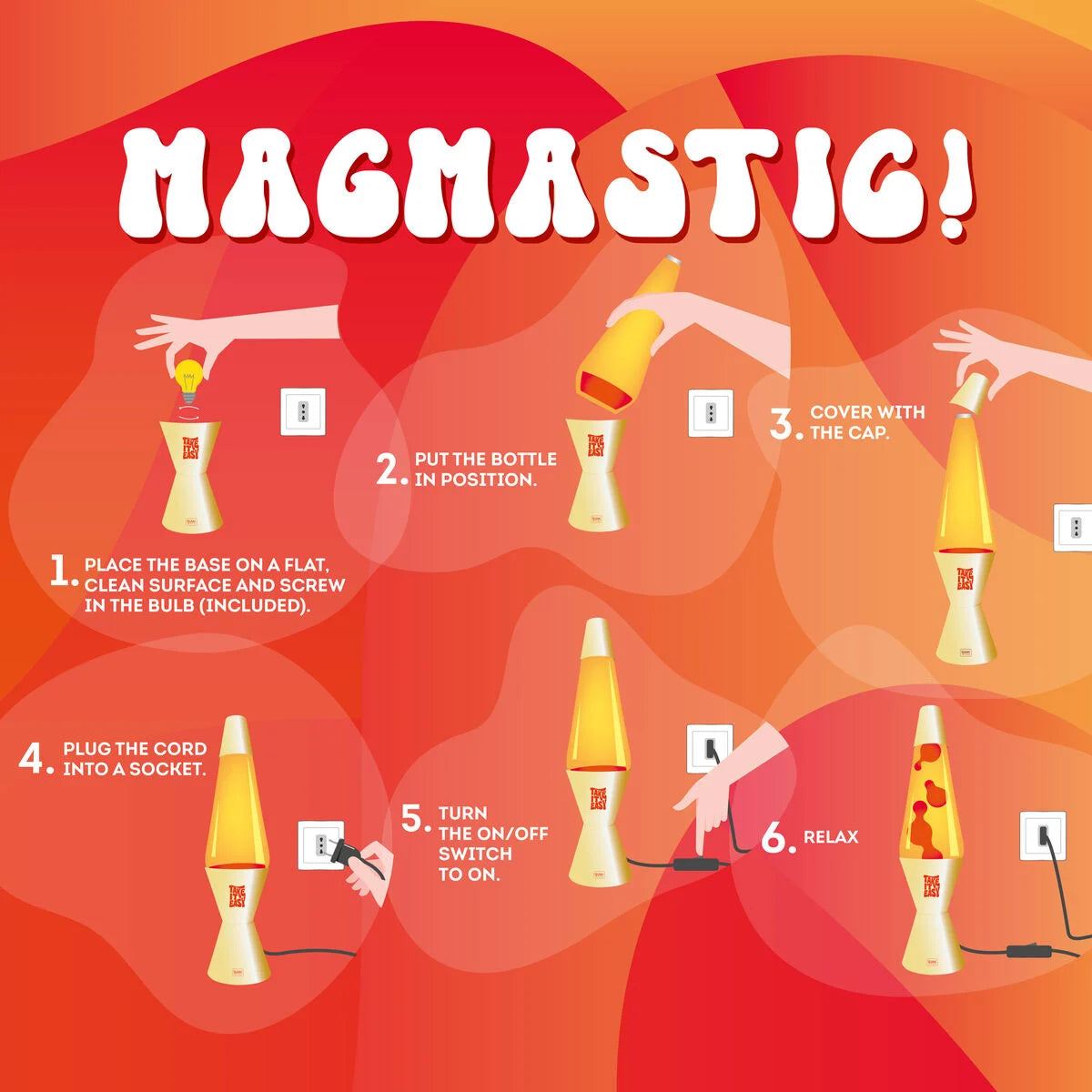 Candeeiro de lava LEGAMI - MAGMASTIC! -  GOLD