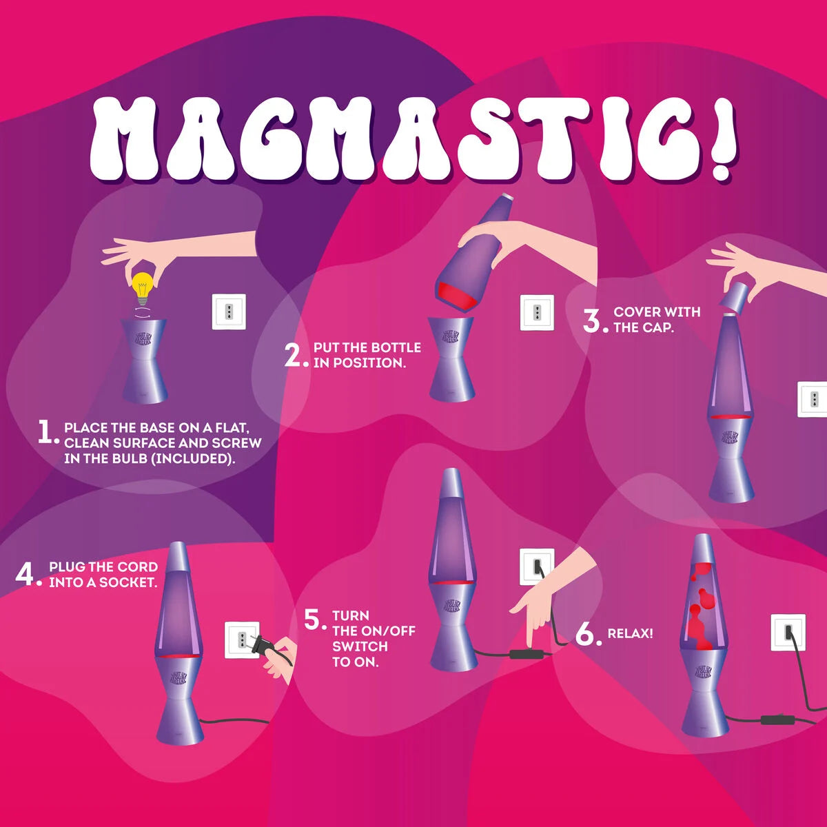 Candeeiro LEGAMI Magmastic! Lava Lamp - Holo