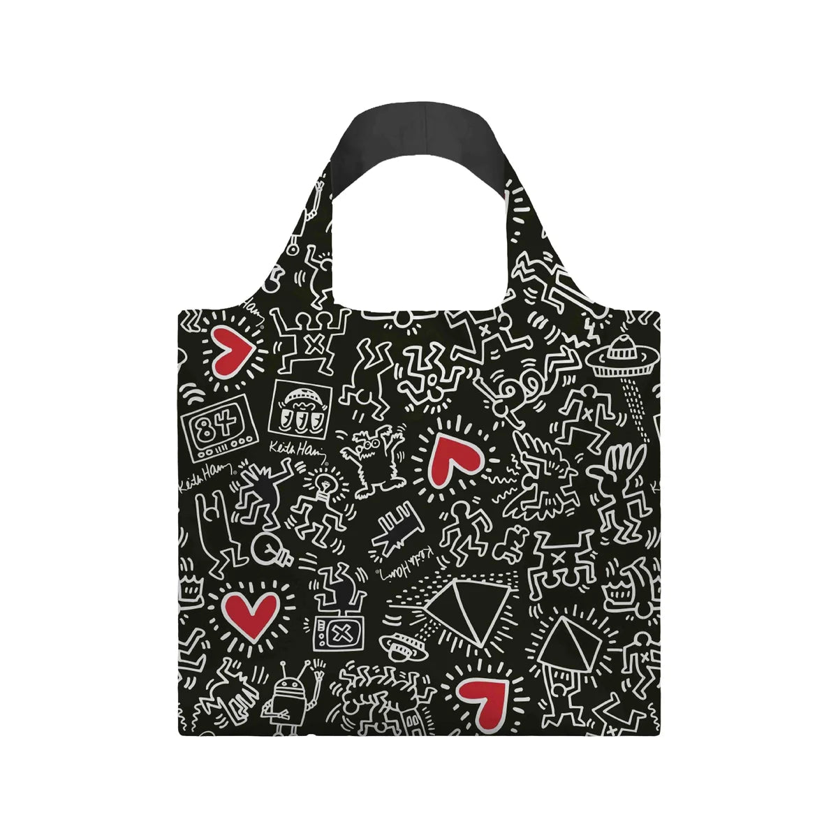 Saco LOQI Museum - Keith Haring - Black Pattern