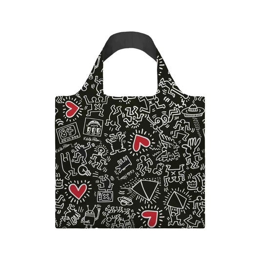 Saco LOQI Museum - Keith Haring - Black Pattern