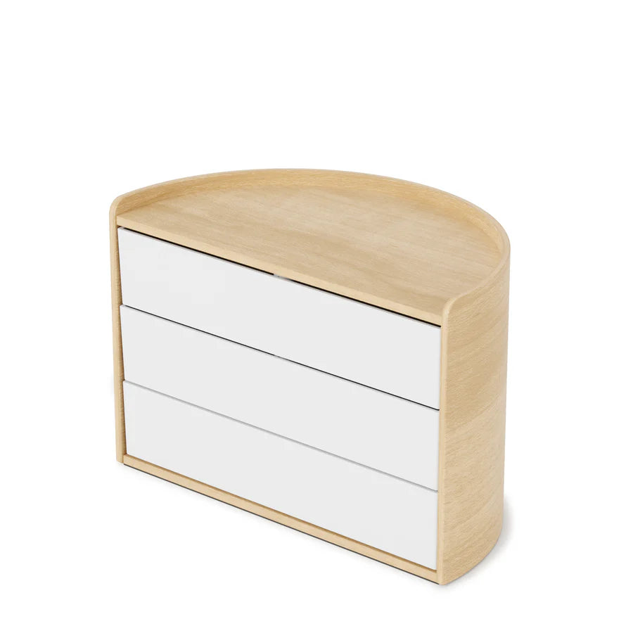 Porta-jóias UMBRA Moona Storage Box - White/Natural