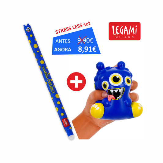 PROMOÇÃO LEGAMI - Erasable Pen Monster + Anti-stress - Stress Less  -  Monster