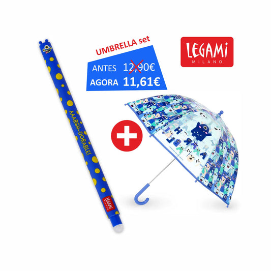 PROMOÇÃO LEGAMI - Erasable Pen Monster +Guarda-chuva Dancin´In The Rain - Monster