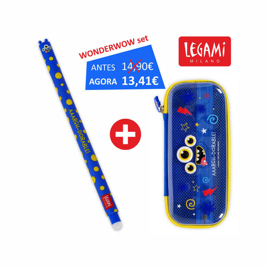 PROMOÇÃO LEGAMI - Erasable Pen Monster + Estojo Wonder-Wow - Monster