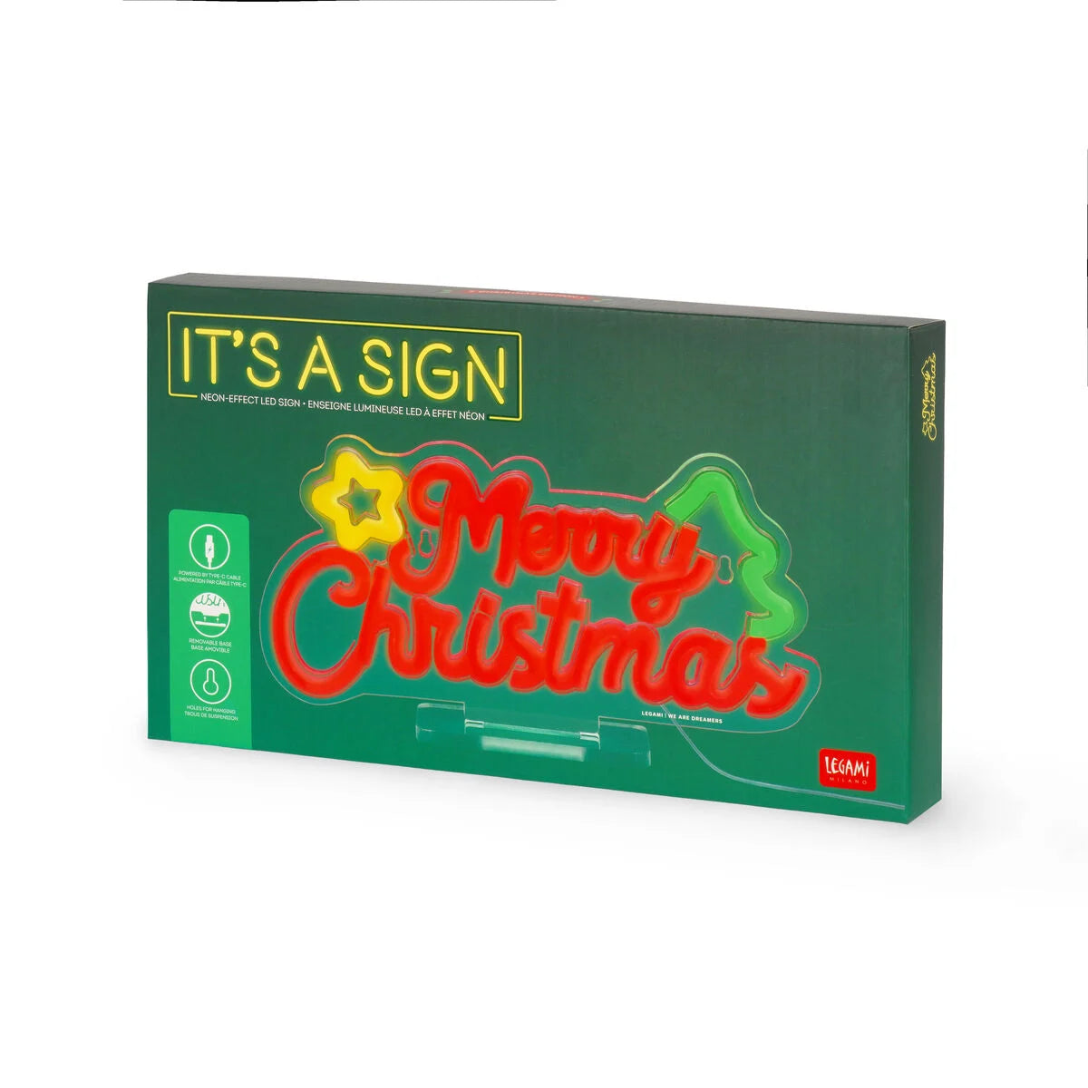 Candeeiro LEGAMI It´s a Sign Christmas - MERRY XMAS