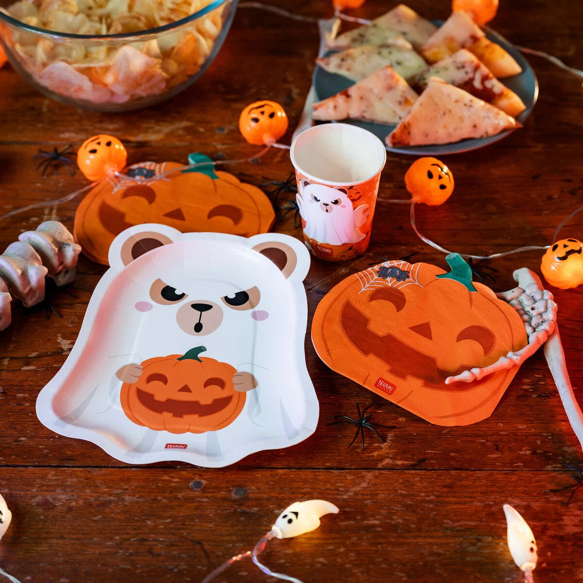 Conj. copos de papel boo appétit! LEGAMI  - ursinho fantasma - 260 ml