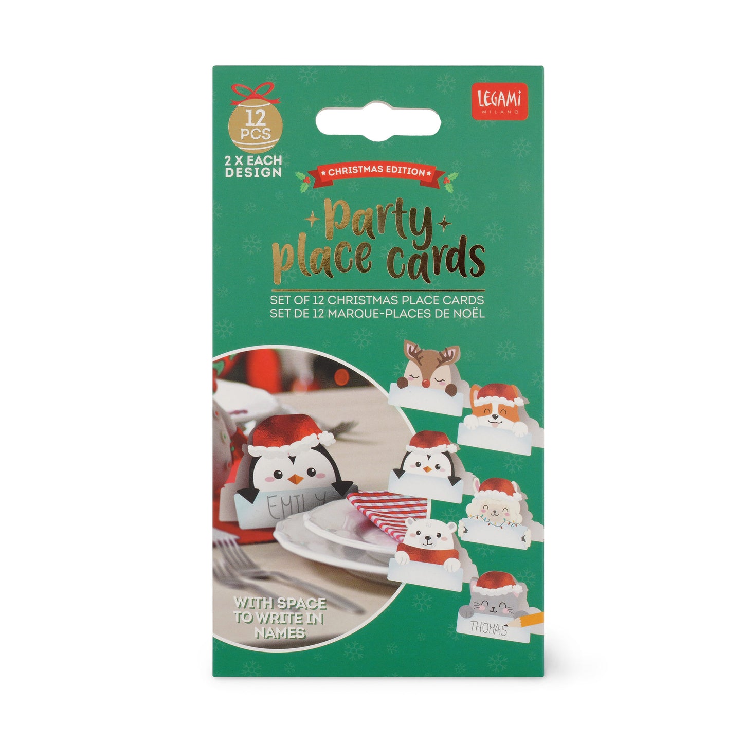 Conj. LEGAMI Set of 12 Christmas Place Cards
