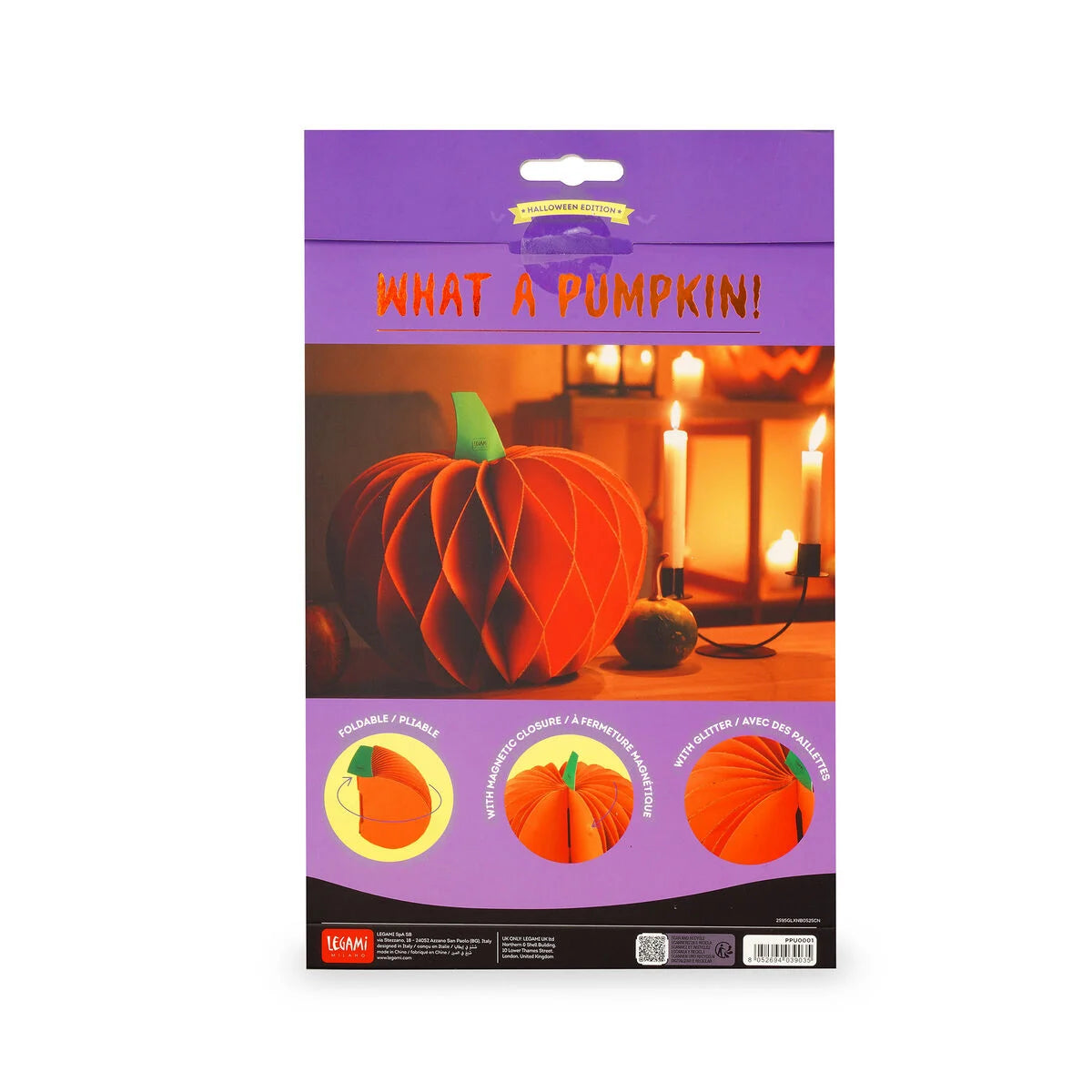 Abóbora de Halloween em papel dobrável LEGAME  - Que abóbora!