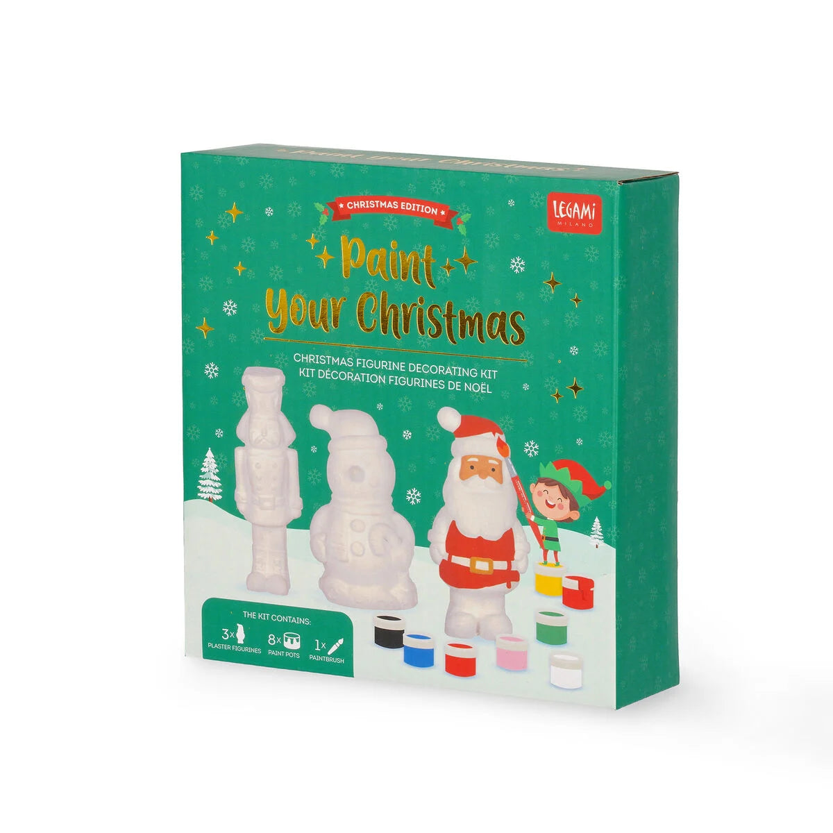 Kit para decorar figuras de Natal LEGAMI - Pinte o seu Natal