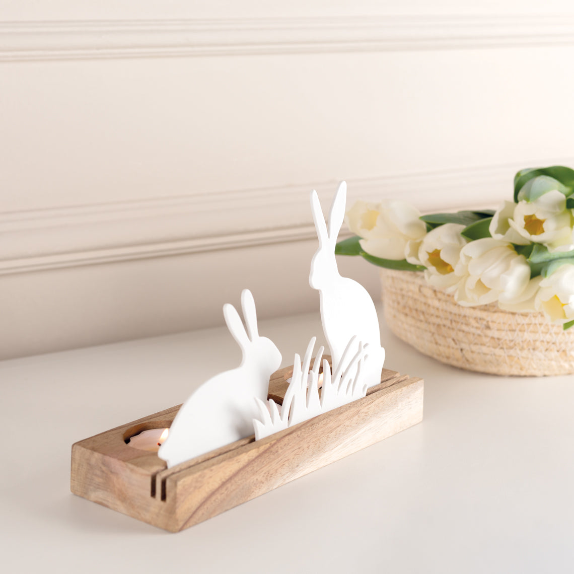 Conj. Decorativo RADER Easter Light Object Rabbits
