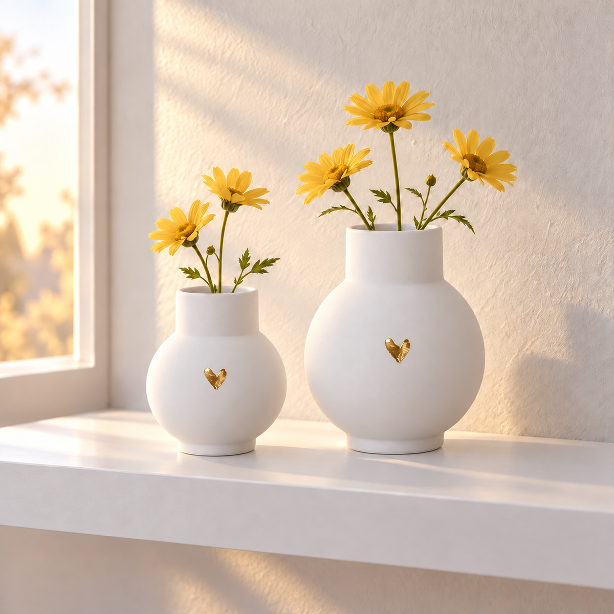 RADER Ballvase Love Vase - 9cm - Gold Heart