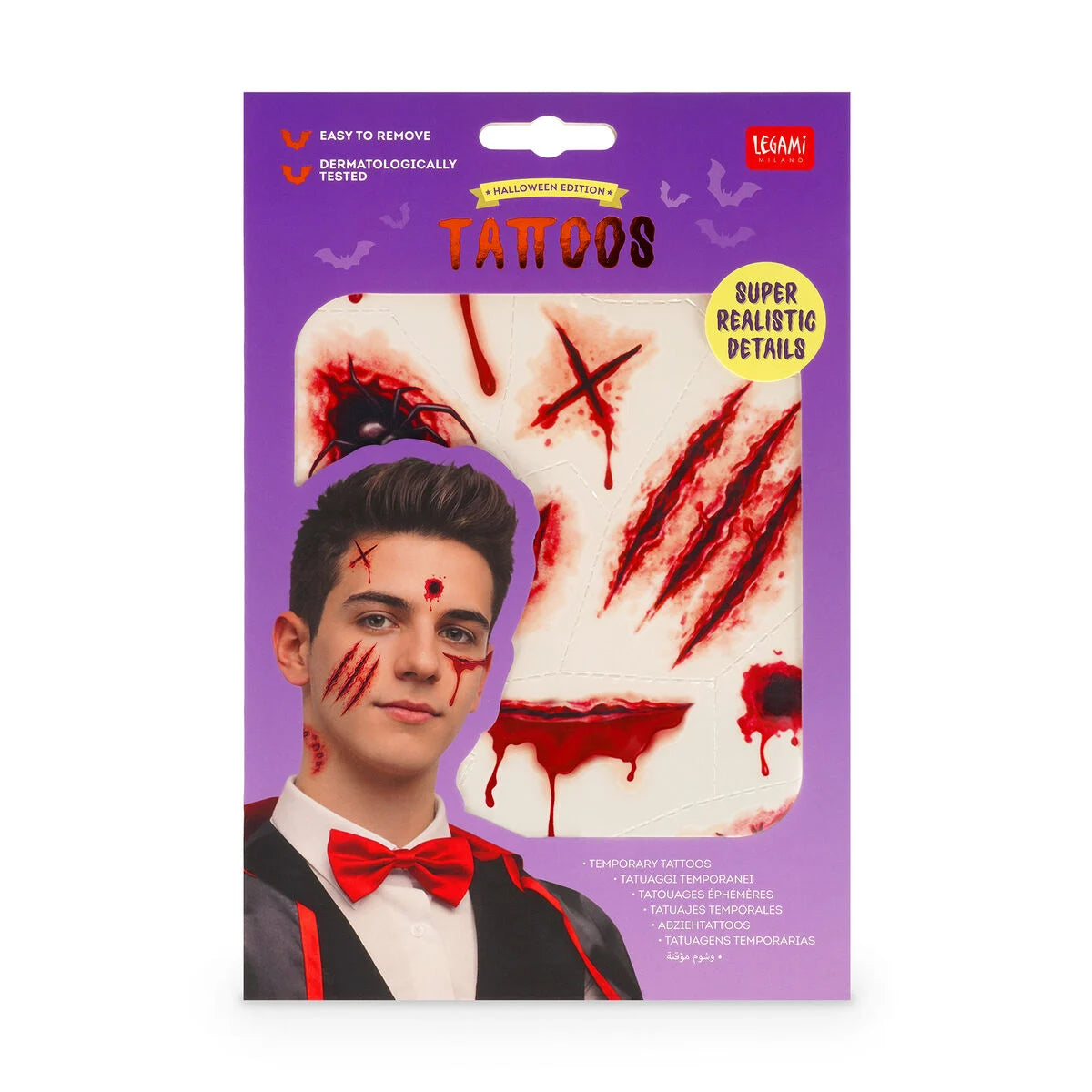 Conj. LEGAMI  creepy tattoos - Tatuagens temporárias