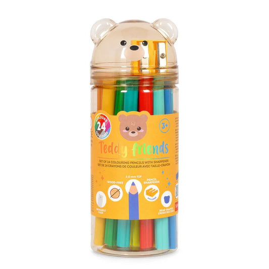 Conj. Lápis Cor LEGAMI Teddy Friends - 24 Cores