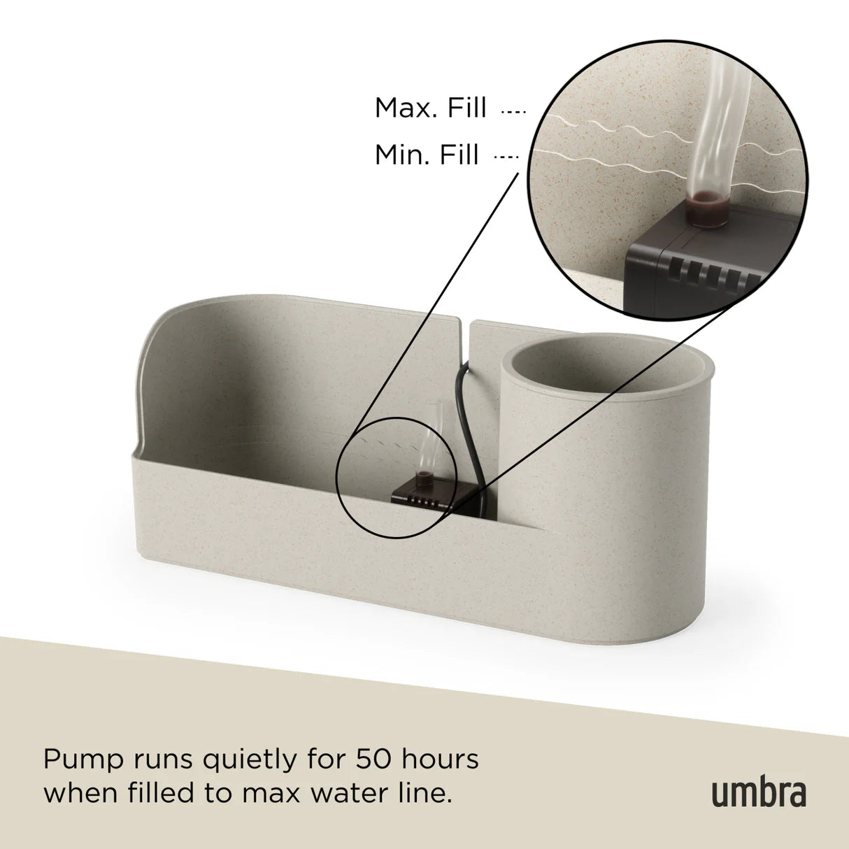 Fonte de Água UMBRA Stream Water Fountain - Grey