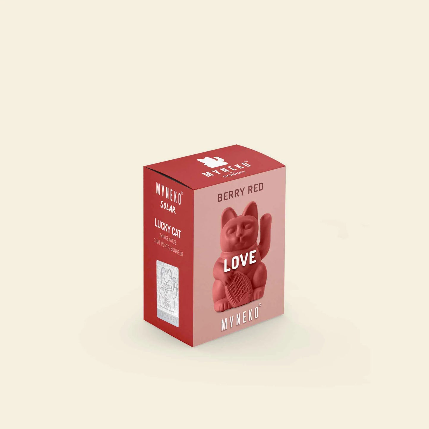 Gato da Sorte DONKEY Luck Cat Solar - Berry Red
