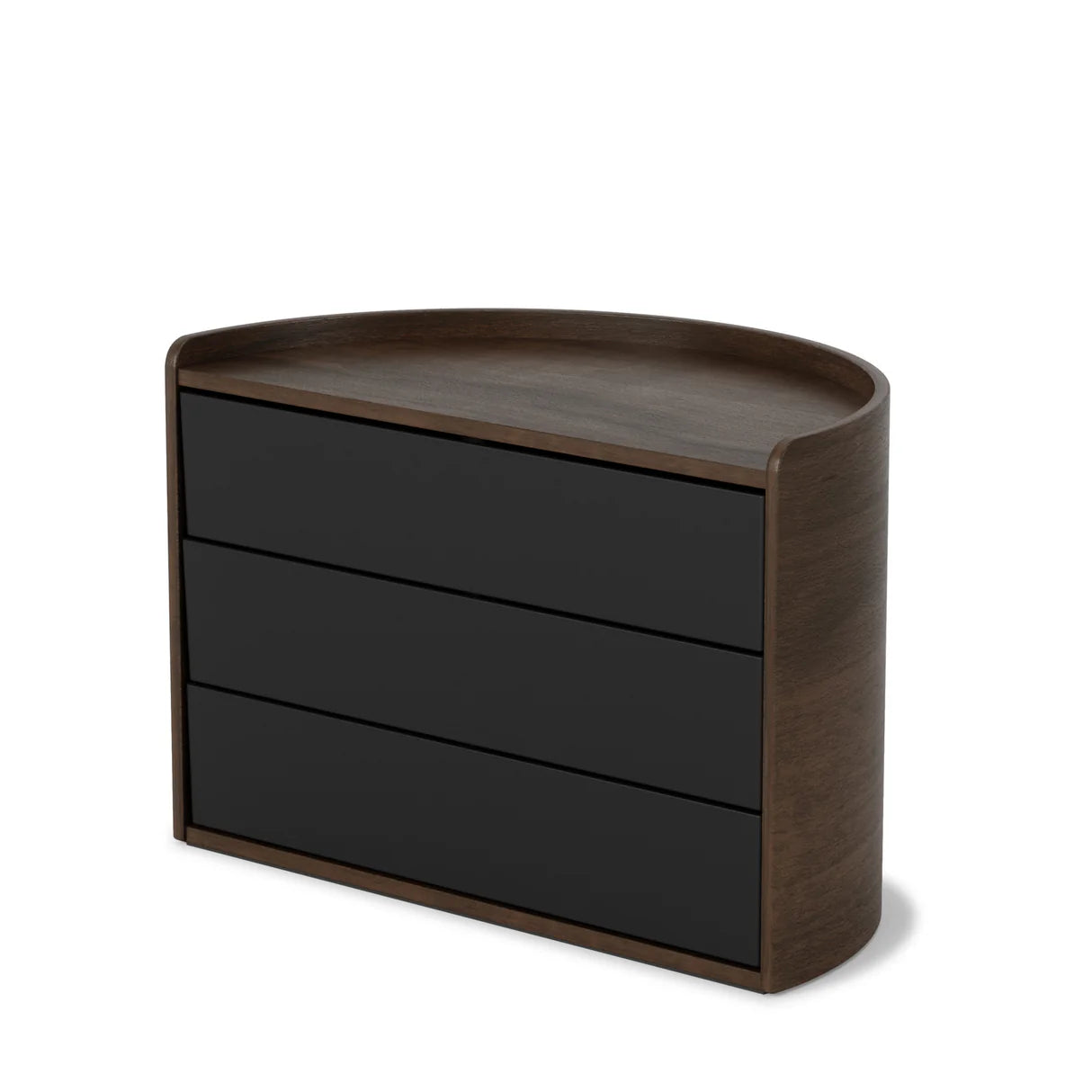 Porta-jóias UMBRA Moona Storage Box - Black/Walnut
