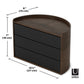 Porta-jóias UMBRA Moona Storage Box - Black/Walnut
