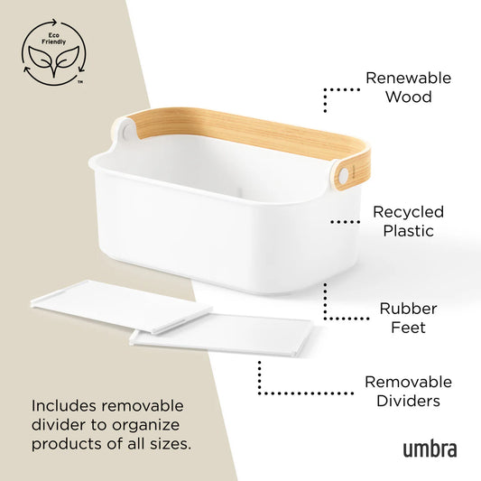 Organizador UMBRA Bellwood Bin - White/Natural