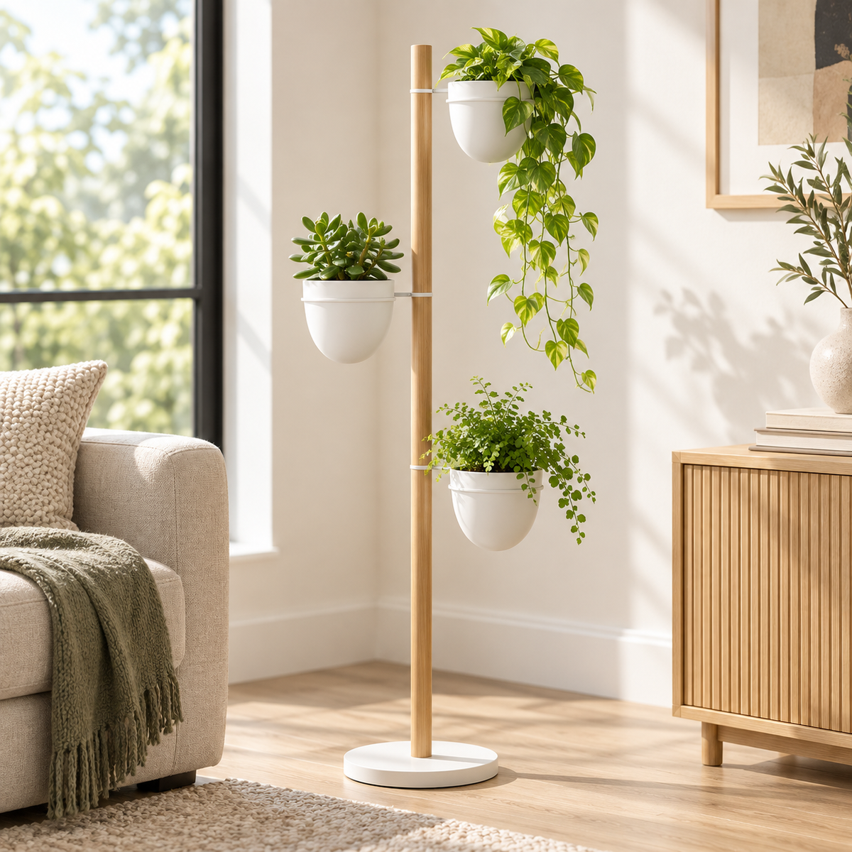 Floreira UMBRA Floristand - White/Natural
