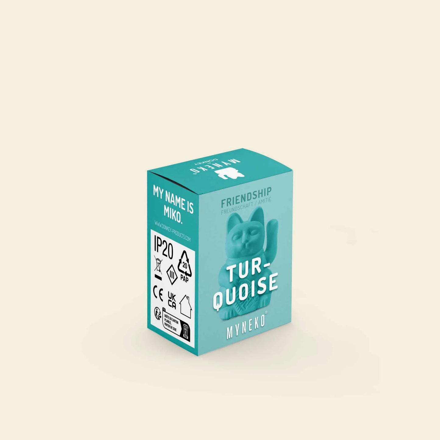 Gato da Sorte DONKEY Luck Cat Solar - Turquoise