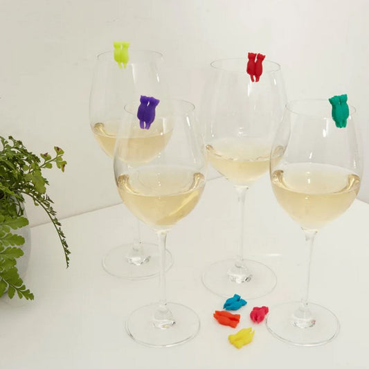 Marcadores de Copos KIKKERLAND Rainbow Cat Drink Markers