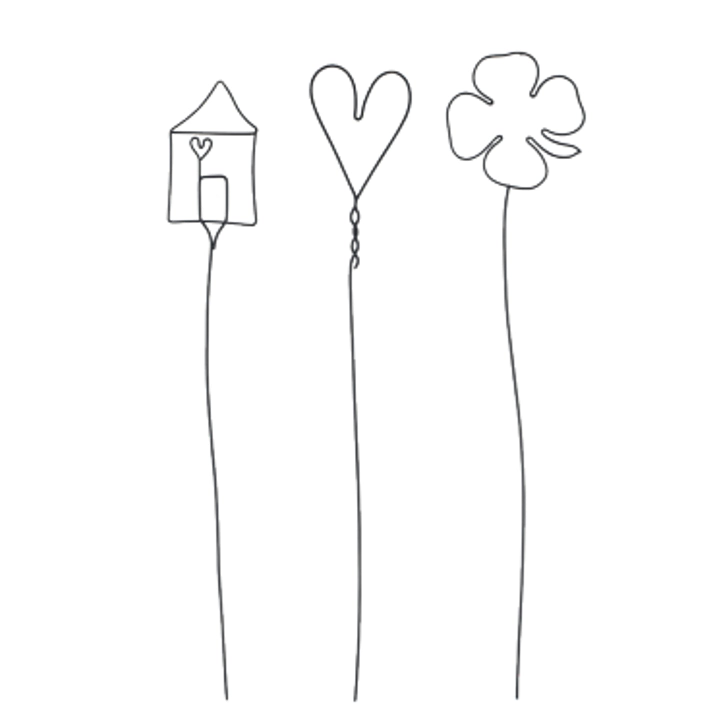 Enfeite Living - 26cm - 3 peças