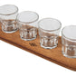 Conj. GENTLEMEN´S Serving Paddle & Shot Glasses