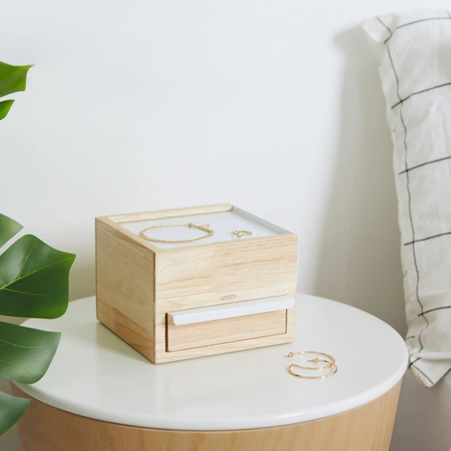 Porta-Joias UMBRA Stowit - Mini Jewelry Box - White/Natural