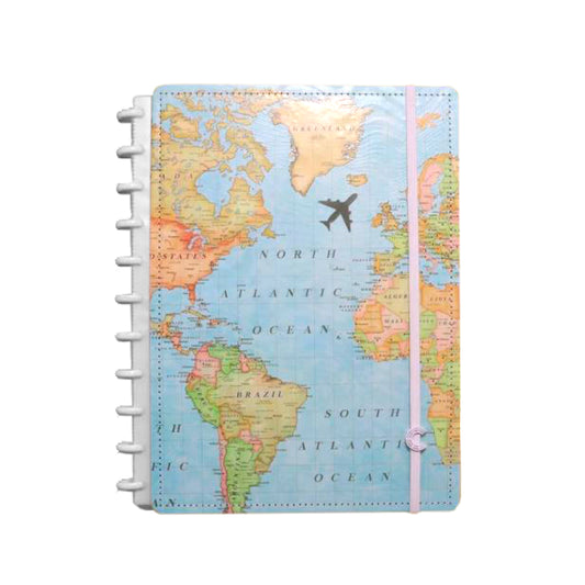 Cad. CI Especial Gocase - Mapa Mundi - Grande - A4