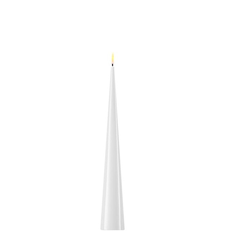 Vela DELUXE RF Cone Candle - 5,0 diam - Branco